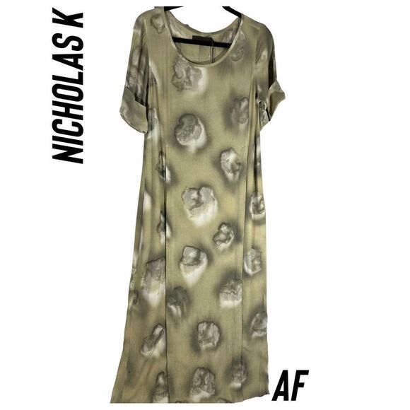 NICHOLAS K JAOA SHIRT DRESS NWT MEDIUM IN SAND/PEBBLE - Picture 5 of 11